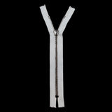Mood Exclusive Italian Off-White and Gunmetal T8 Closed End Metal Zipper - 9"