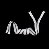 Mood Exclusive Italian Off-White and Gunmetal T8 Open End Metal Zipper - 27.5"