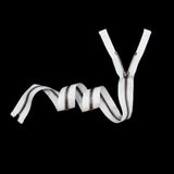 Mood Exclusive Italian White and Gunmetal T8 Open End Metal Zipper - 27.5"