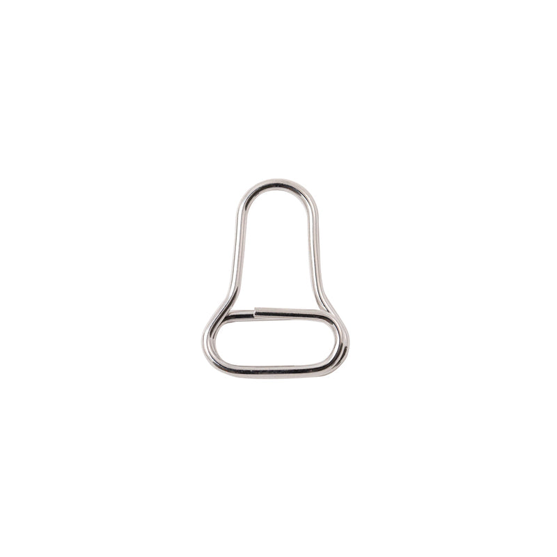 Mood Exclusive Italian Small Silver Open Bell-Shaped Metal Zipper Pull