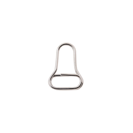 Mood Exclusive Italian Small Silver Open Bell-Shaped Metal Zipper Pull