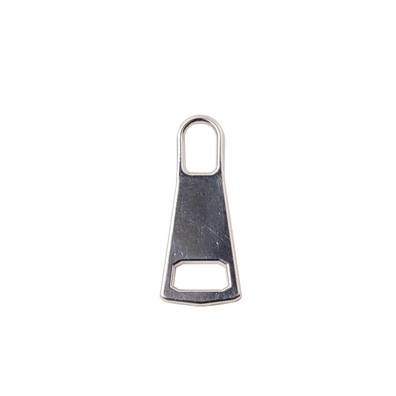 Mood Exclusive Italian Small Silver Flat Trapezium Metal Zipper Pull