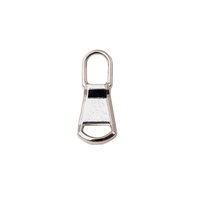 Mood Exclusive Italian Large Silver Rounded Edge Metal Zipper Pull