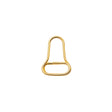 Mood Exclusive Italian Small Gold Open Bell-Shaped Metal Zipper Pull