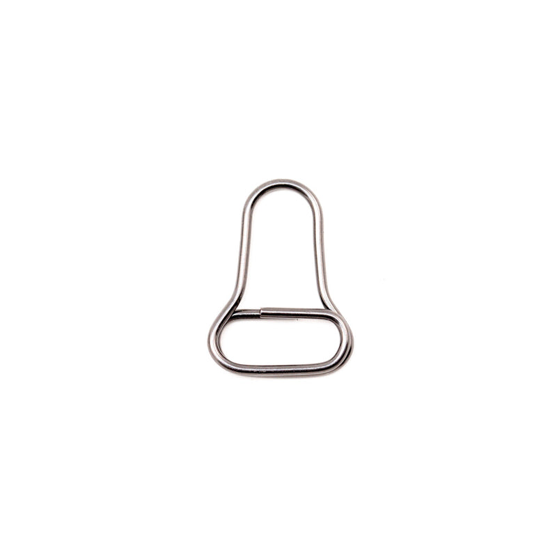 Mood Exclusive Italian Small Gunmetal Open Bell-Shaped Metal Zipper Pull