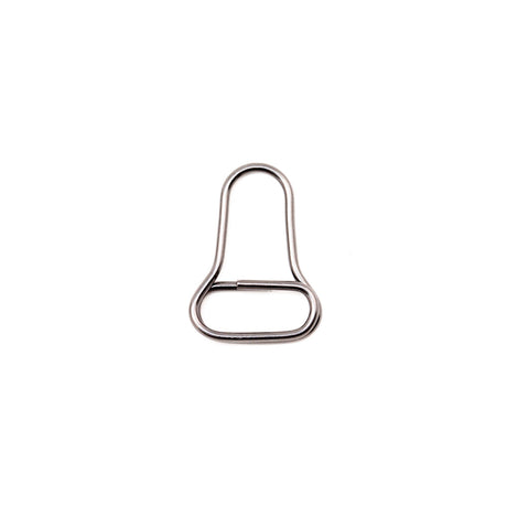Mood Exclusive Italian Small Gunmetal Open Bell-Shaped Metal Zipper Pull