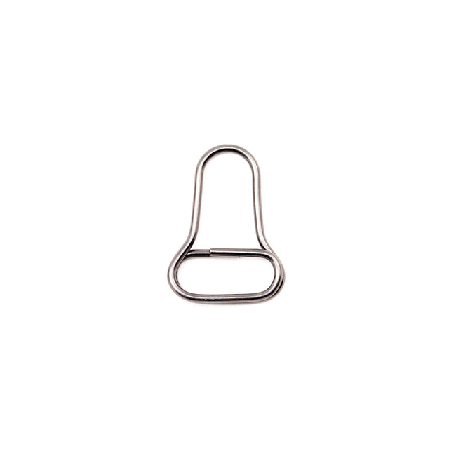 Mood Exclusive Italian Small Gunmetal Open Bell-Shaped Metal Zipper Pull