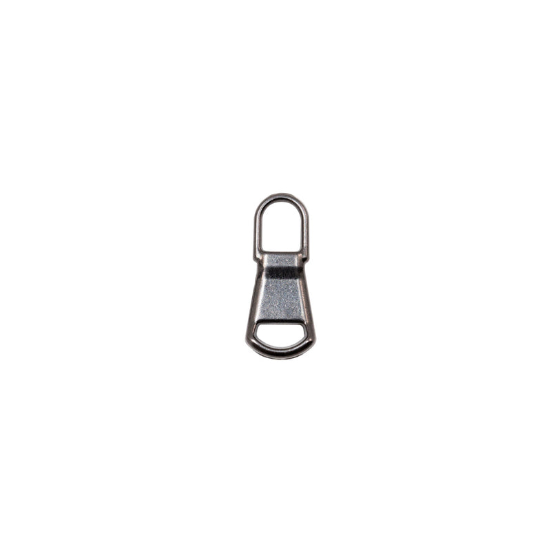 Mood Exclusive Italian Small Gunmetal Rounded Edge Metal Zipper Pull