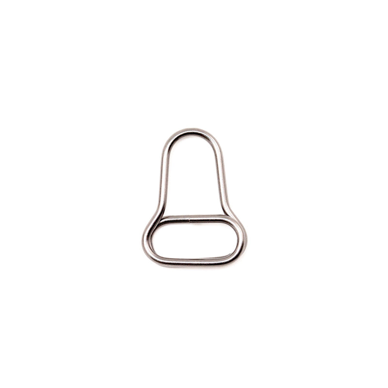 Mood Exclusive Italian Large Gunmetal Open Bell-Shaped Metal Zipper Pull