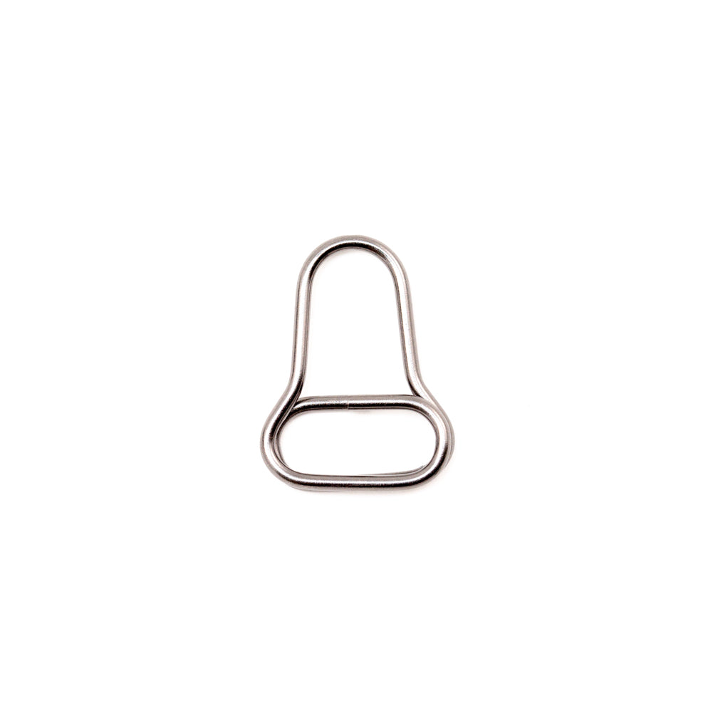 Mood Exclusive Italian Large Gunmetal Open Bell-Shaped Metal Zipper Pull
