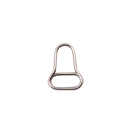 Mood Exclusive Italian Large Gunmetal Open Bell-Shaped Metal Zipper Pull