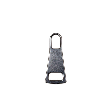 Mood Exclusive Italian Small Gunmetal Flat Trapezium Metal Zipper Pull