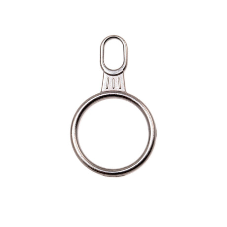 Mood Exclusive Italian Large Gunmetal Round Metal Zipper Pull