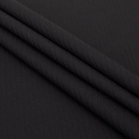Helmut Lang Black Stretch Twill Wool Ottoman