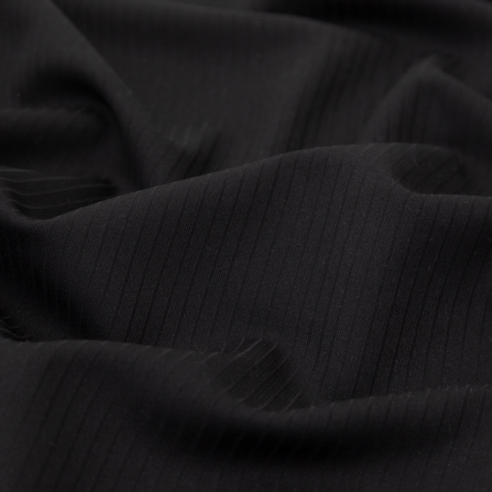 Helmut Lang Black Stretch Twill Wool Ottoman
