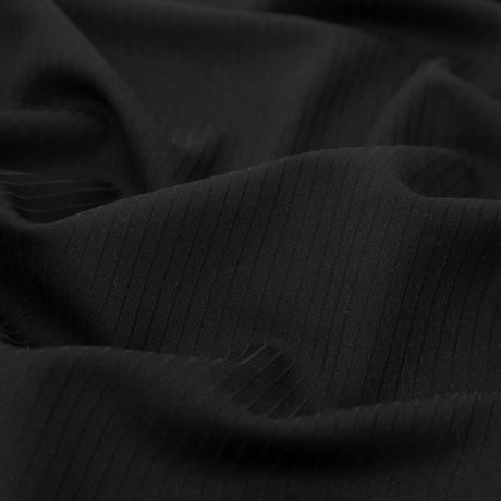 Helmut Lang Black Stretch Twill Wool Ottoman