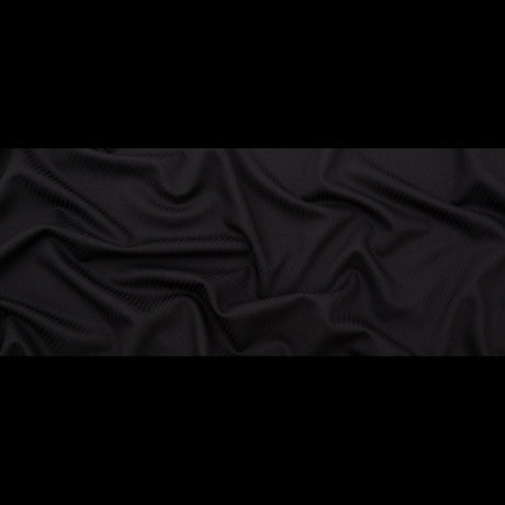 Helmut Lang Black Stretch Twill Wool Ottoman