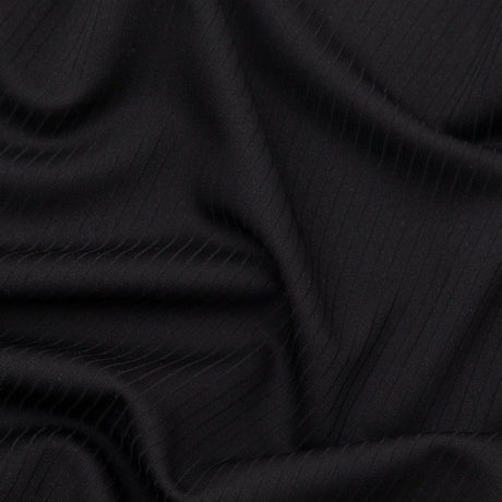Helmut Lang Black Stretch Twill Wool Ottoman