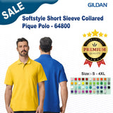 Gildan® Softstyle Short Sleeve Collared Pique Polo T-Shirt