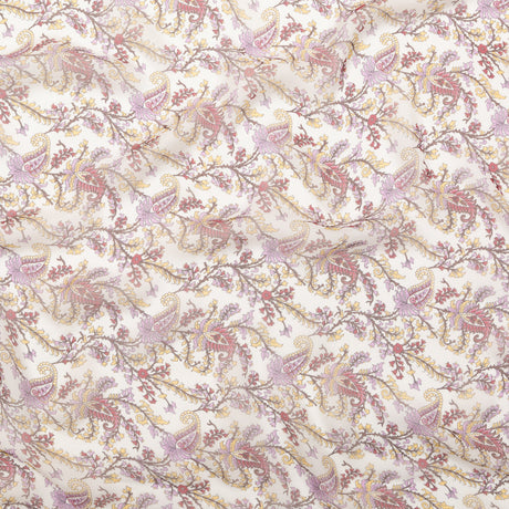 Elderberry, Solar Yellow and Sugar Swizzle Paisley Silk Chiffon