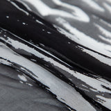 Black and White Abstract Silk Chiffon