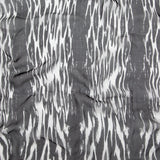 Black and White Abstract Silk Chiffon