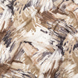 Crockery and Dark Navy Abstract Satin-Faced Silk Chiffon