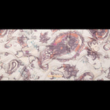 Antique Purple and Rust Abstract Silk Chiffon