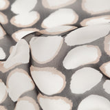 Black, Taupe and White Circles Silk Chiffon