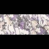 Purple and Gray Abstract Silk Chiffon