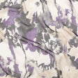 Purple and Gray Abstract Silk Chiffon