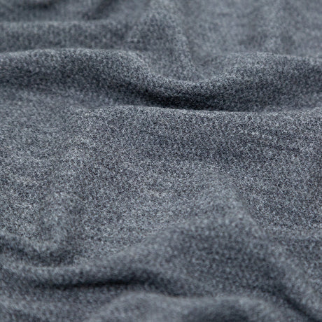 Italian Heathered Gray Creped Stretch Knit