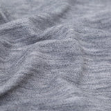 Italian Heathered Light Gray Creped Stretch Knit