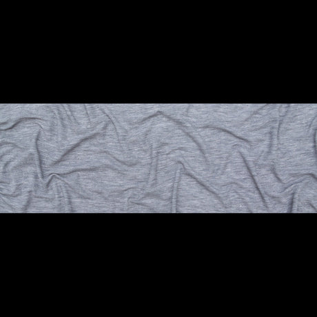 Italian Heathered Light Gray Creped Stretch Knit