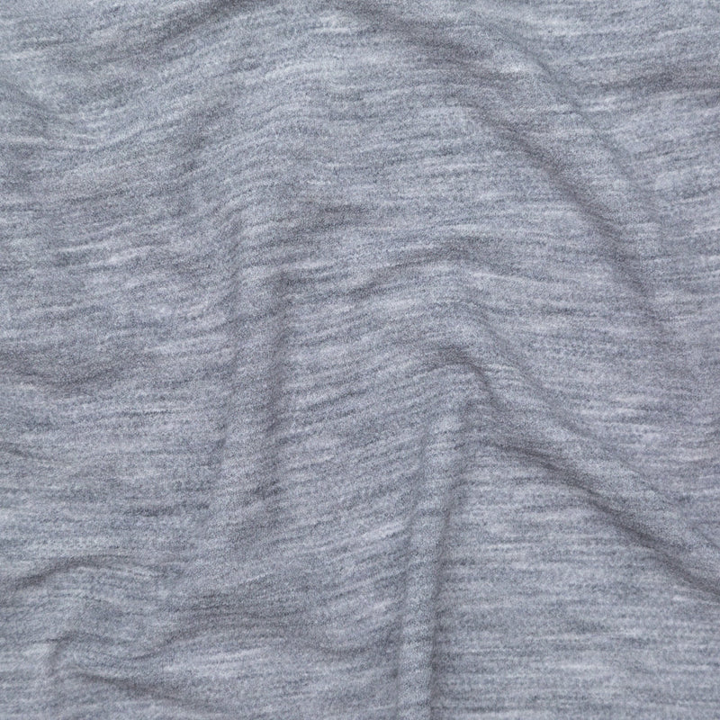 Italian Heathered Light Gray Creped Stretch Knit