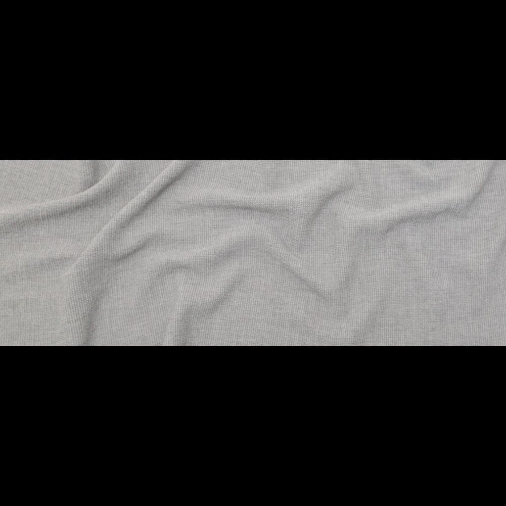 Italian Silver Ash Stretch Polyester Tweed