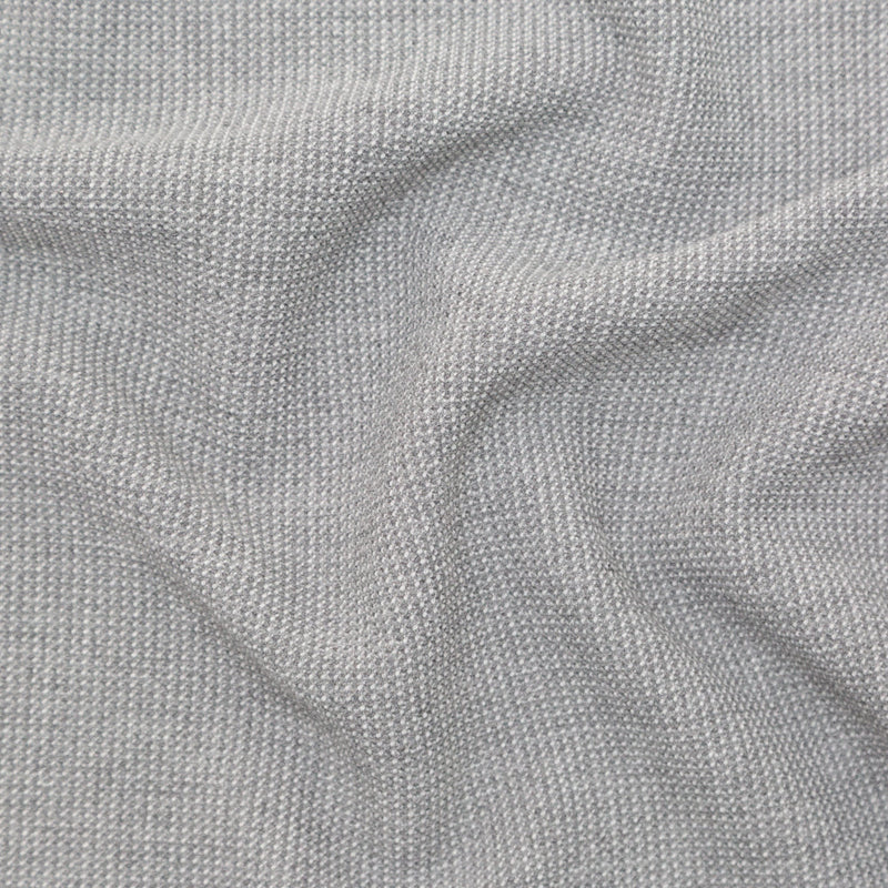 Italian Silver Ash Stretch Polyester Tweed