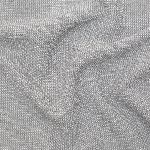 Italian Silver Ash Stretch Polyester Tweed