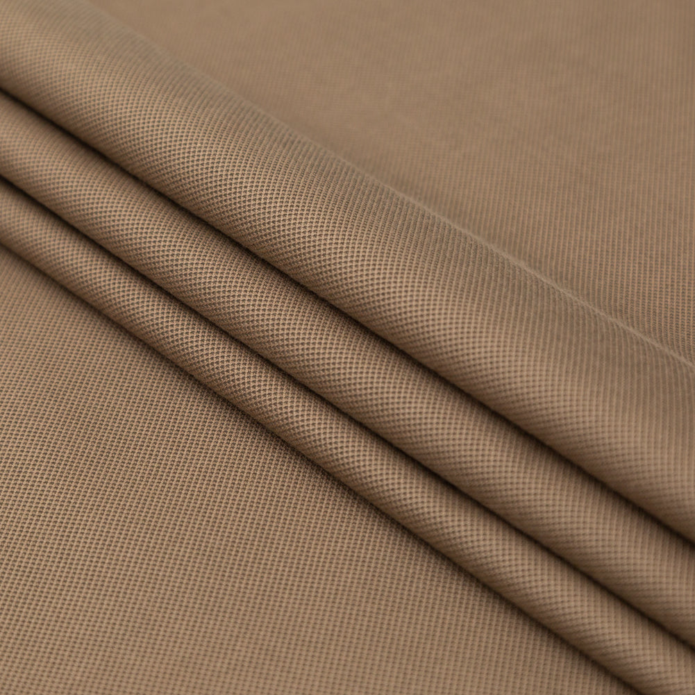 Italian Bonded Camel Pique and Black Jersey