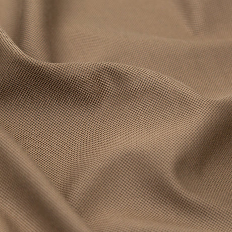 Italian Bonded Camel Pique and Black Jersey