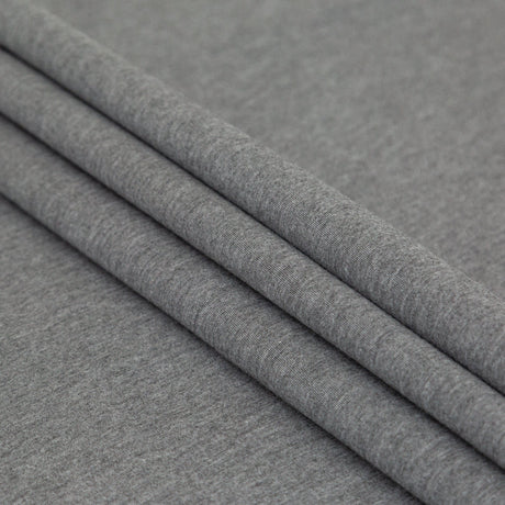 Italian Bonded Navy Pique and Heathered Gray Jersey