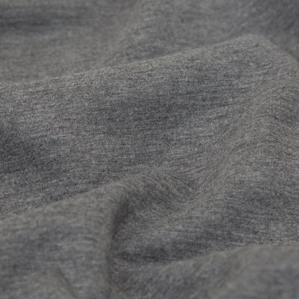 Italian Bonded Navy Pique and Heathered Gray Jersey