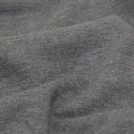 Italian Bonded Navy Pique and Heathered Gray Jersey