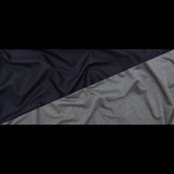 Italian Bonded Navy Pique and Heathered Gray Jersey