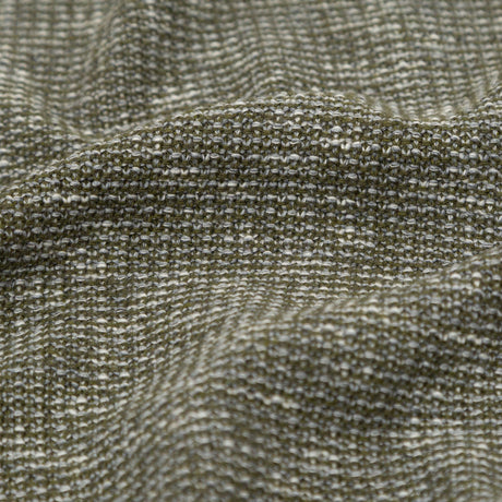 Italian Olive and White Heathered Stretch Knit