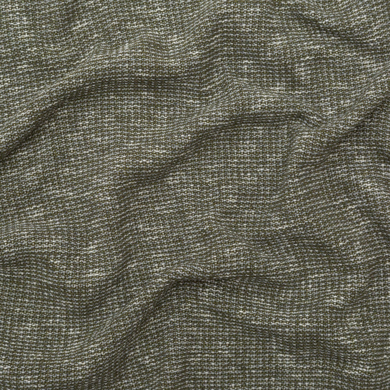 Italian Olive and White Heathered Stretch Knit