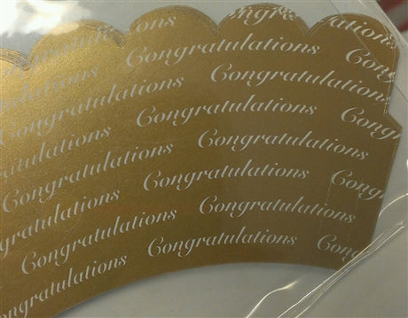Graduation Cupcake Treat Wrap - 48 Pack