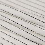 Italian White and Black Broken Chalk Stripe Stretch Woven