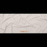 Italian White and Black Broken Chalk Stripe Stretch Woven