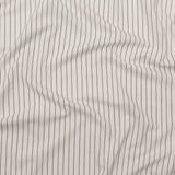 Italian White and Black Broken Chalk Stripe Stretch Woven